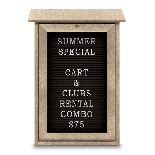 Outdoor Enclosed Combo Board, 48"x36", Black Frame/Blue & Cloud
